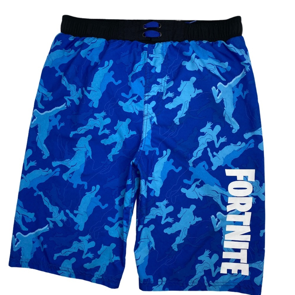 Fortnite Multi Blue Swim Shorts Size Boys XL